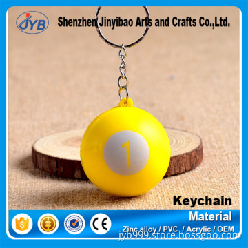 custom logo funny anti stress soft pvc ball keychain